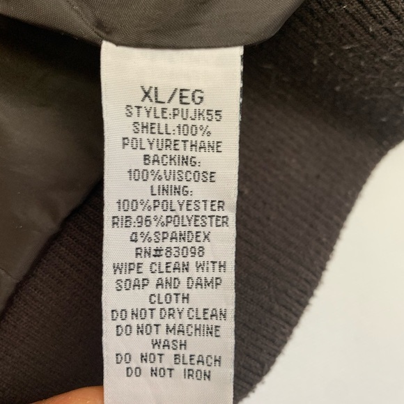 Brown Faux leather jacket XL Ci Sono by Cavalini - Picture 11 of 14